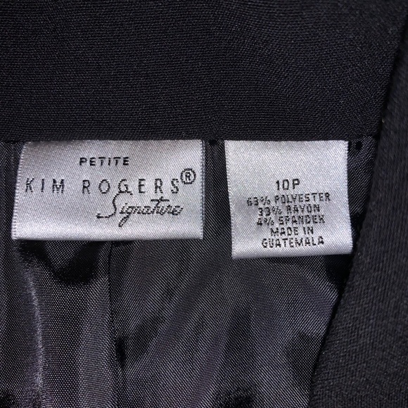 Kim Rogers Black Swing Jacket, Size 10 Petite - Picture 3 of 3